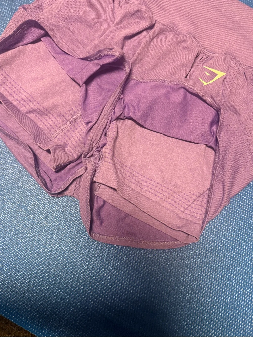 Gymshark Lavender High-Waist Athletic Shorts